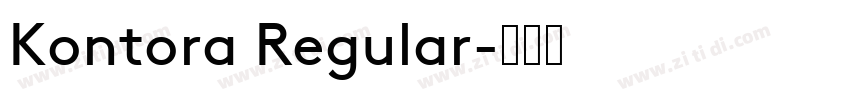 Kontora Regular字体转换
